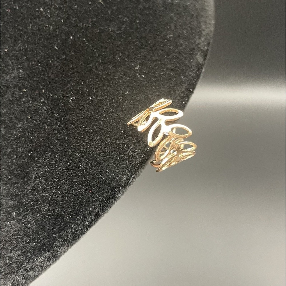 New Gold Tone Metal Leaf Vine Boho SINGLE Ear Cuff Earring (No Piercing Needed)